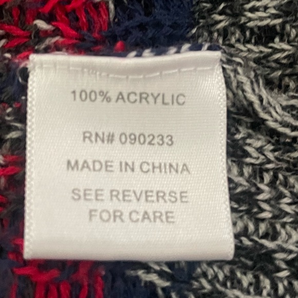 Roxy knit grey and red Aztec open cardigan size small - Picture 6 of 6